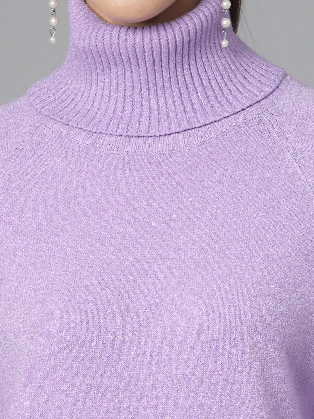 Mafadeny Women Winter Wear Lavender Stylished & Cosy Top