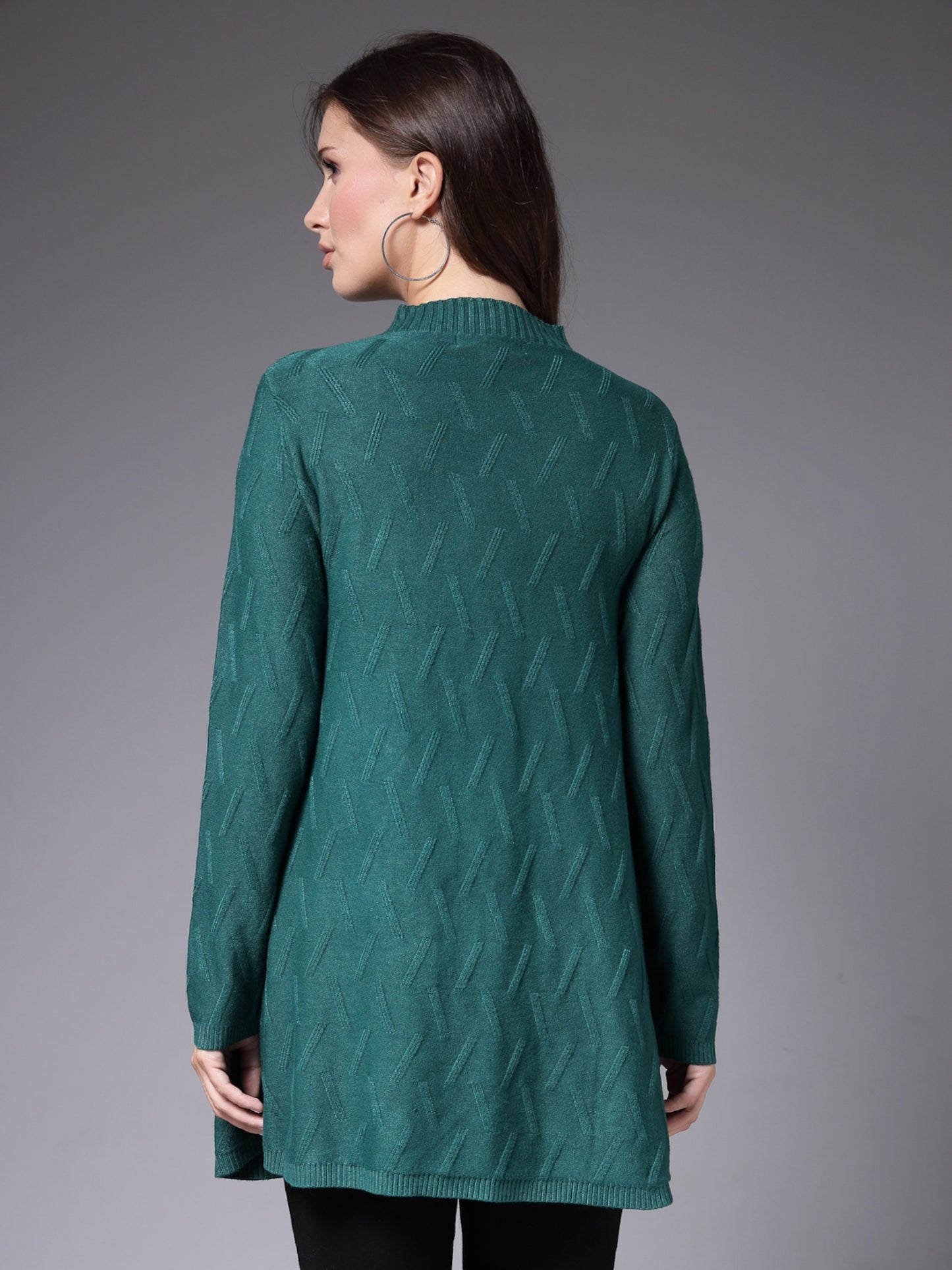 Mafadeny Women Winter Wear Green Stylished & Cosy Top