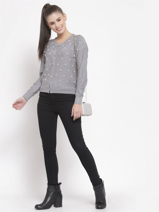 Mafadeny Winter Comfort Grey Cardigan - Embrace the Cozy Vibes