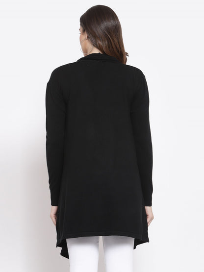 Mafadeny Winter Warmth Black Shrug - Cozy and Versatile Layering