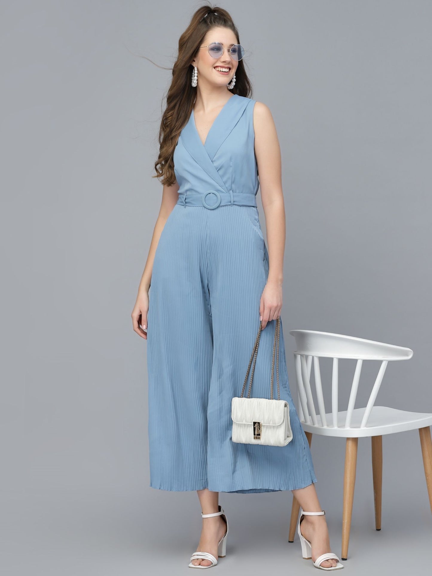 Mafadeny Winter Blue Jumpsuit - Cozy Comfort for Cold Days