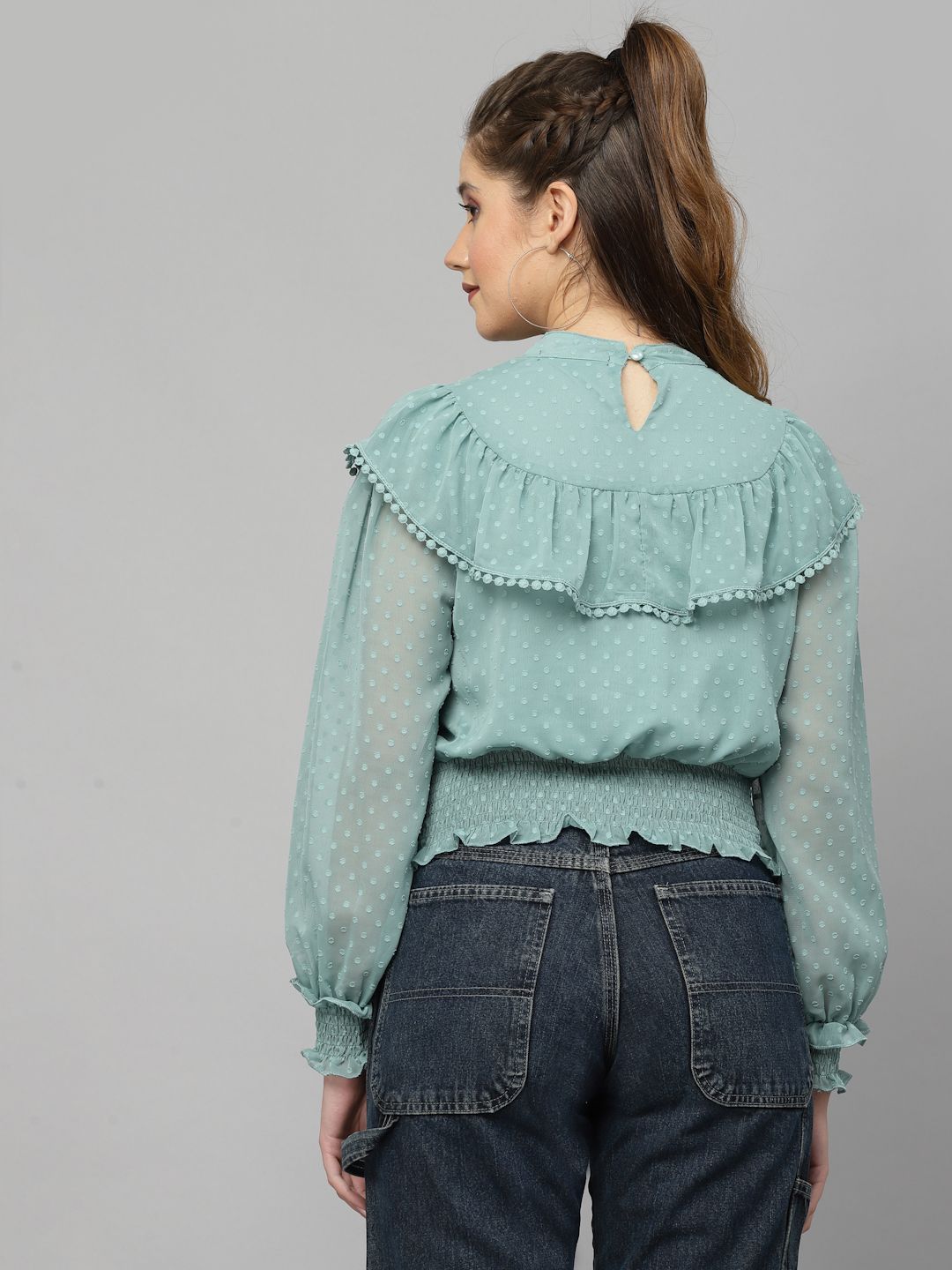 Mafadeny Green Winter Top - Warmth and Style Combined