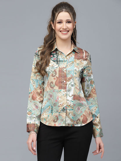 Mafadeny Winter Oasis Green Shirt - Cozy and Stylish for Cold Days