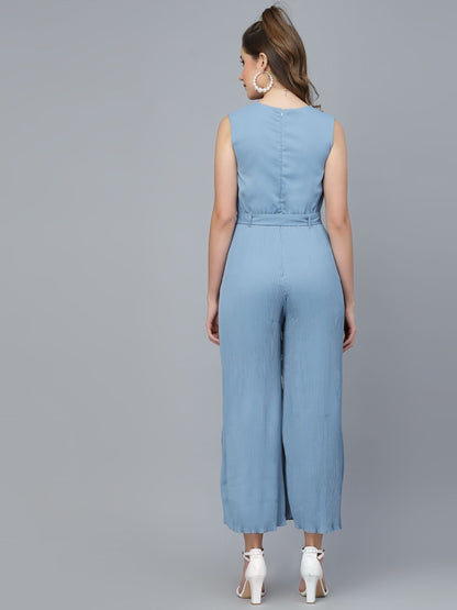 Mafadeny Winter Blue Jumpsuit - Cozy Comfort for Cold Days