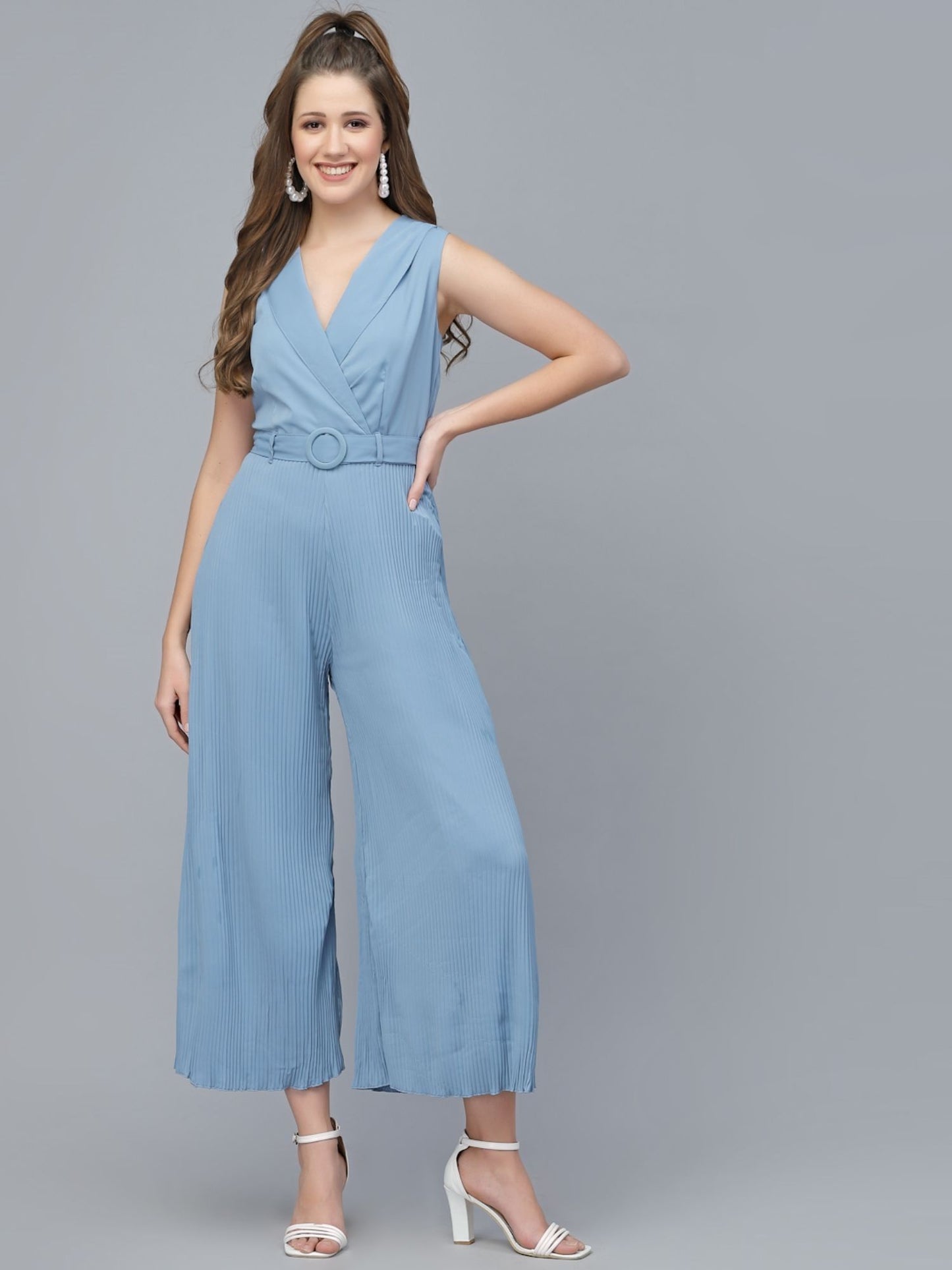 Mafadeny Winter Blue Jumpsuit - Cozy Comfort for Cold Days