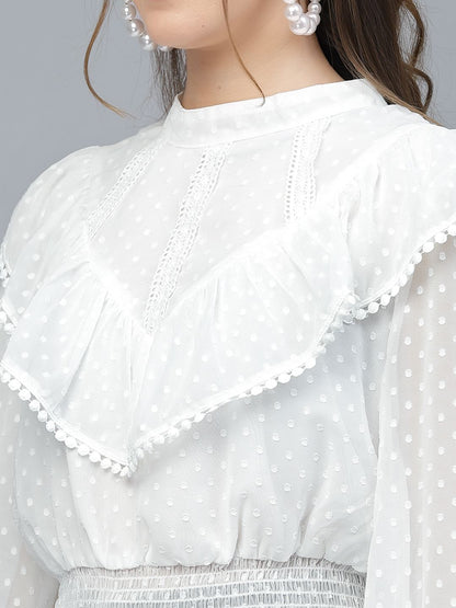 Mafadeny Winter White Top - Cozy Comfort for Cold Days