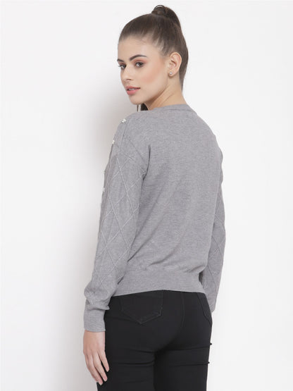 Mafadeny Winter Comfort Grey Cardigan - Embrace the Cozy Vibes